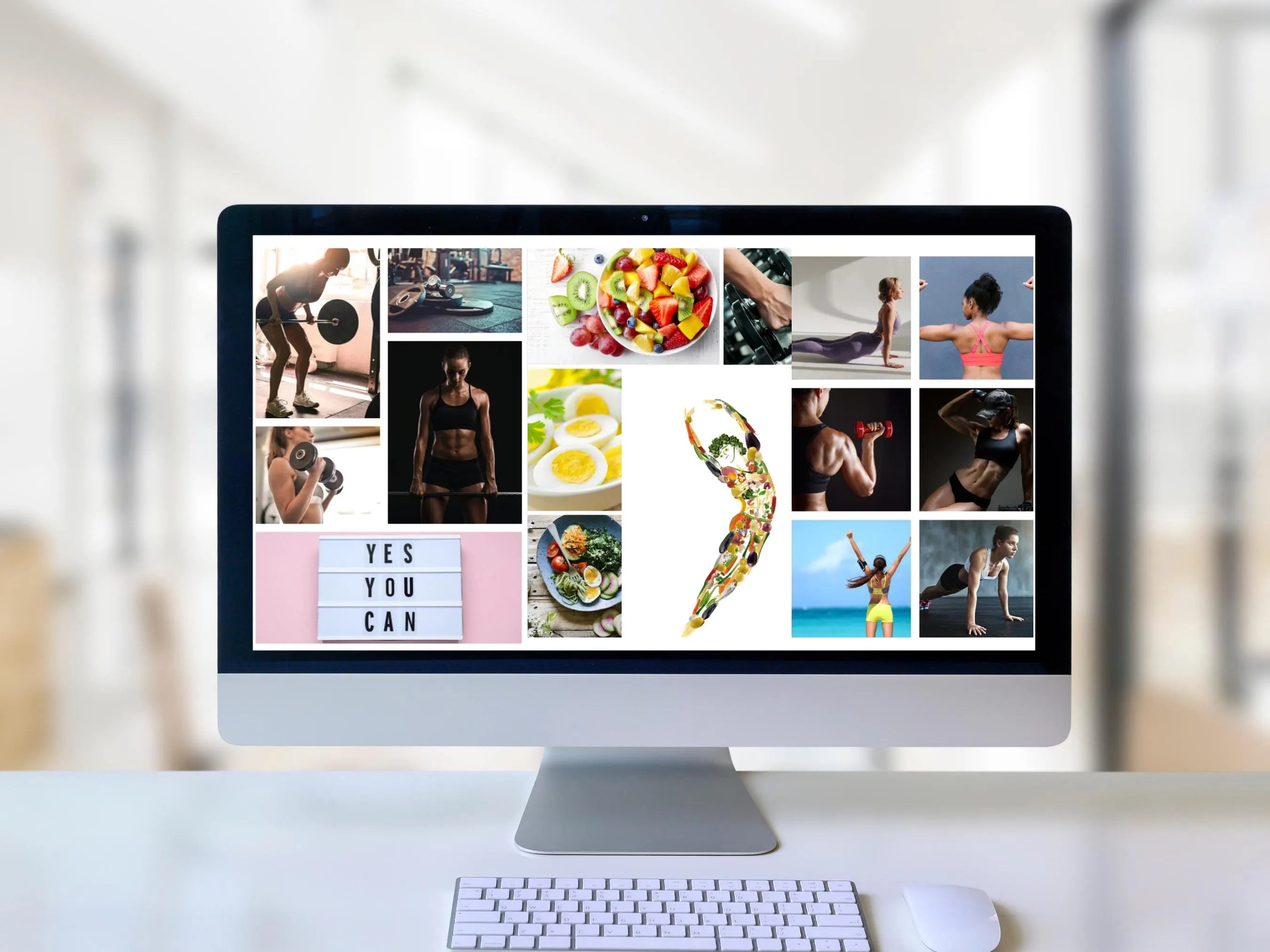 Women's Health & Fitness Vision Board Kit (PDF) (Digital Download)