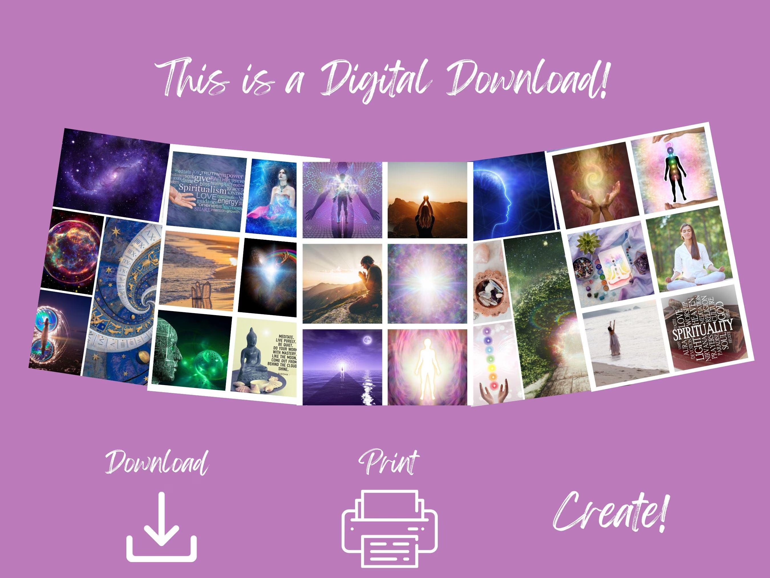 Spiritual Vision Board Kit Affirmations (PDF) (Digital Download)