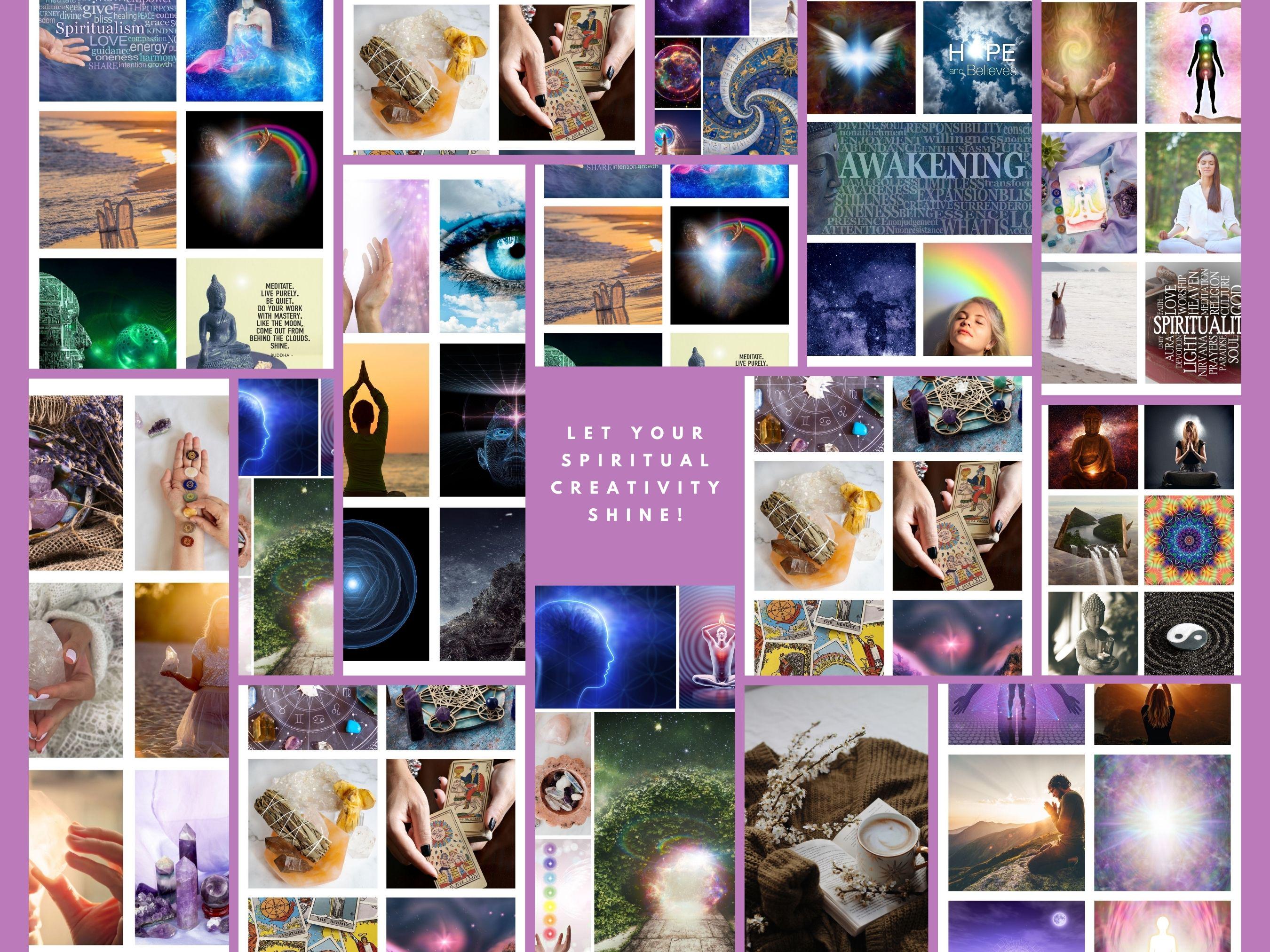 Spiritual Vision Board Kit Affirmations (PDF) (Digital Download)