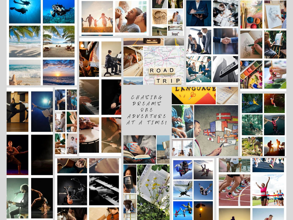 Bucket List Vision Board Kit: Adventure Theme (PDF) (Digital Download)