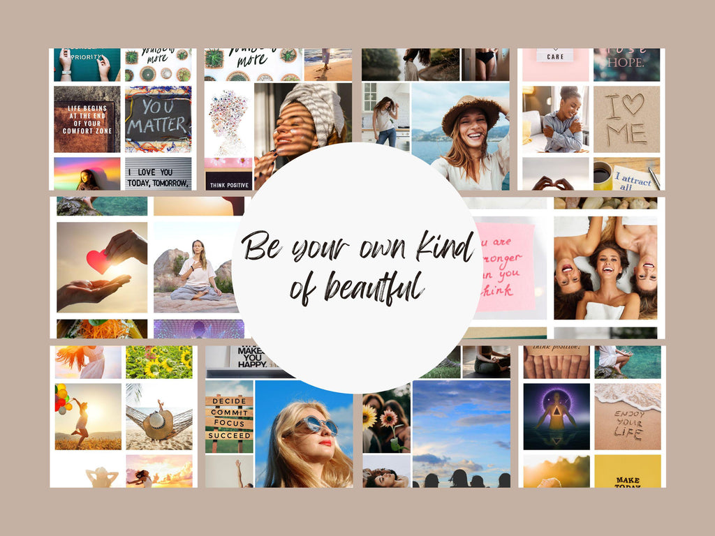Self-Love Vision Board Kit: Affirmations for Women (PDF) (Digital Download)