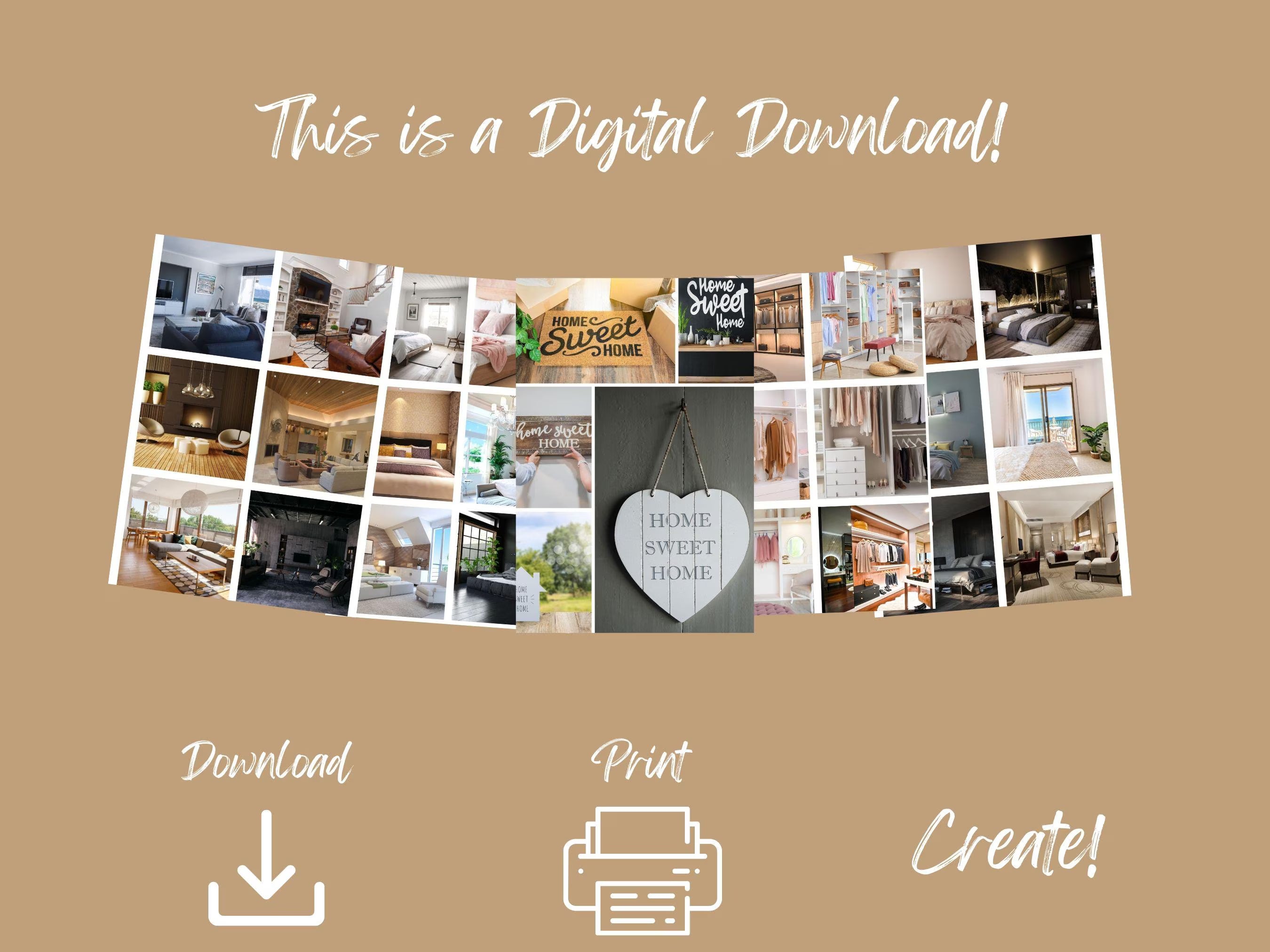 Dream Home Vision Board Kit: (PDF) (Digital Download)