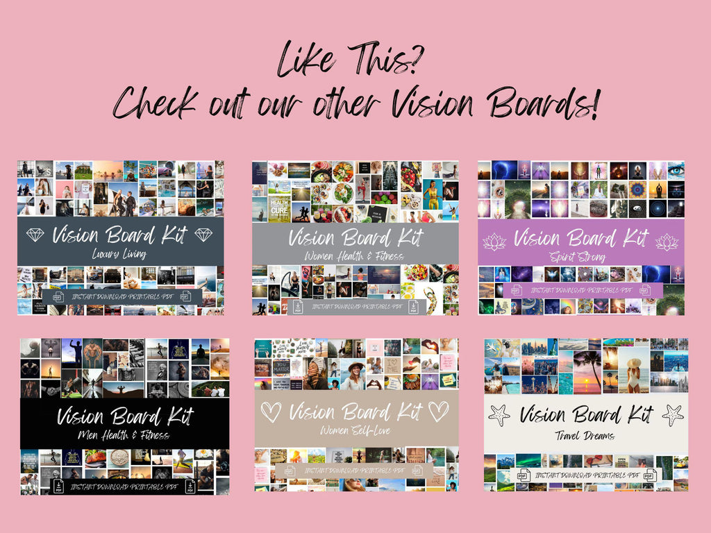 Vision Board Kit Positive Affirmations & Quotes (PDF) (Digital Download)