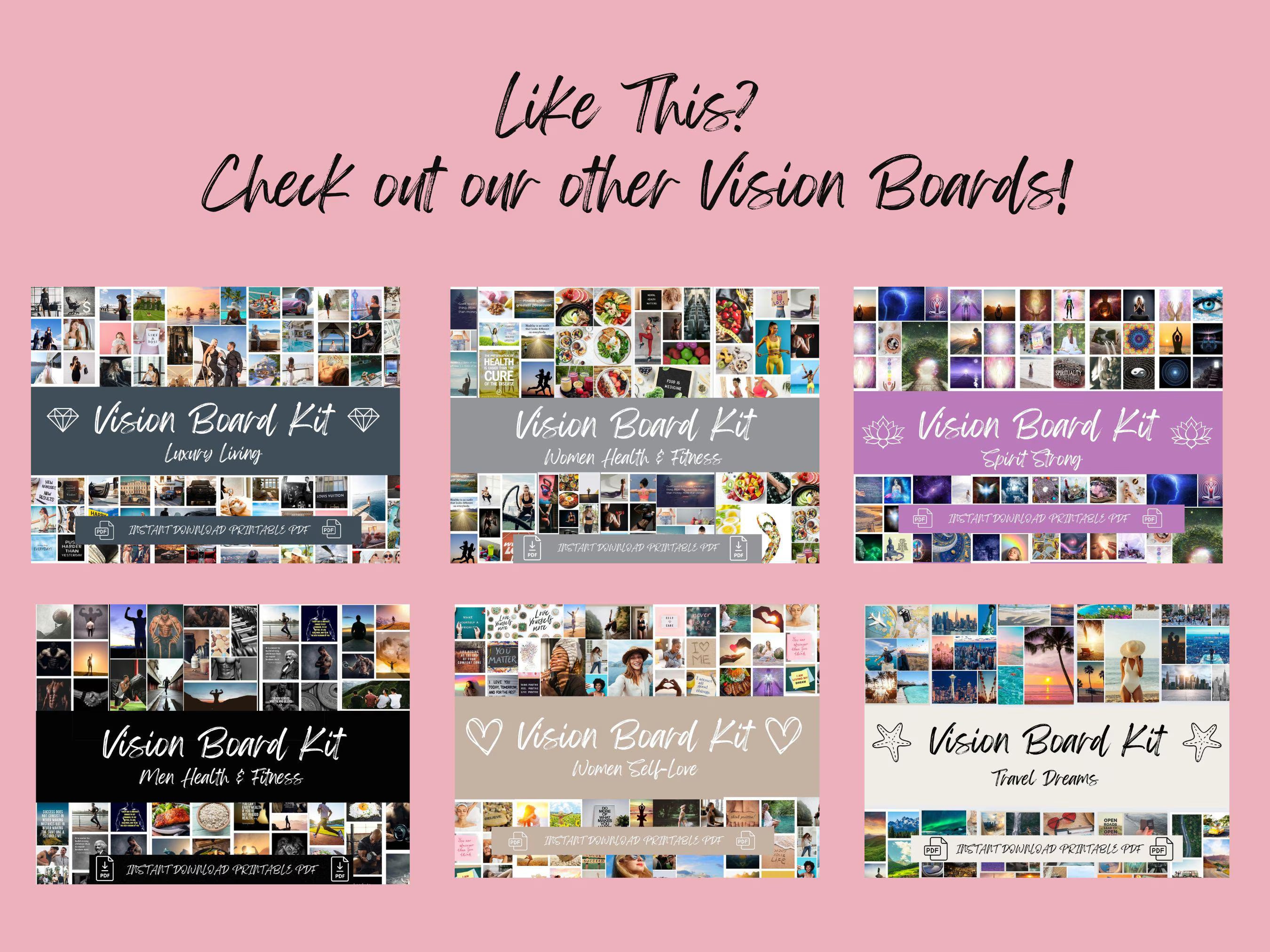 Vision Board Kit Positive Affirmations & Quotes (PDF) (Digital Download)