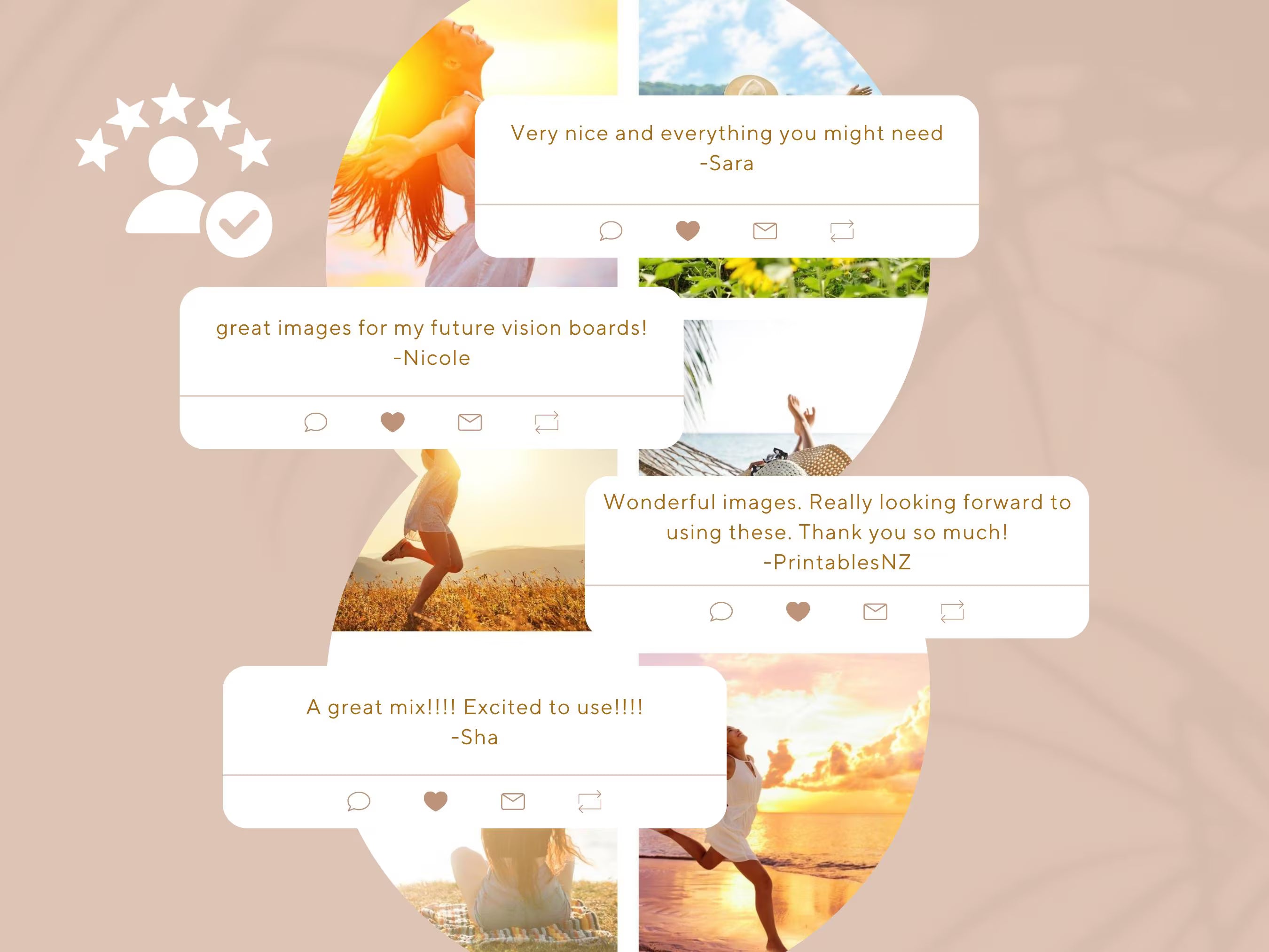 Self-Love Vision Board Kit: Affirmations for Women (PDF) (Digital Download)