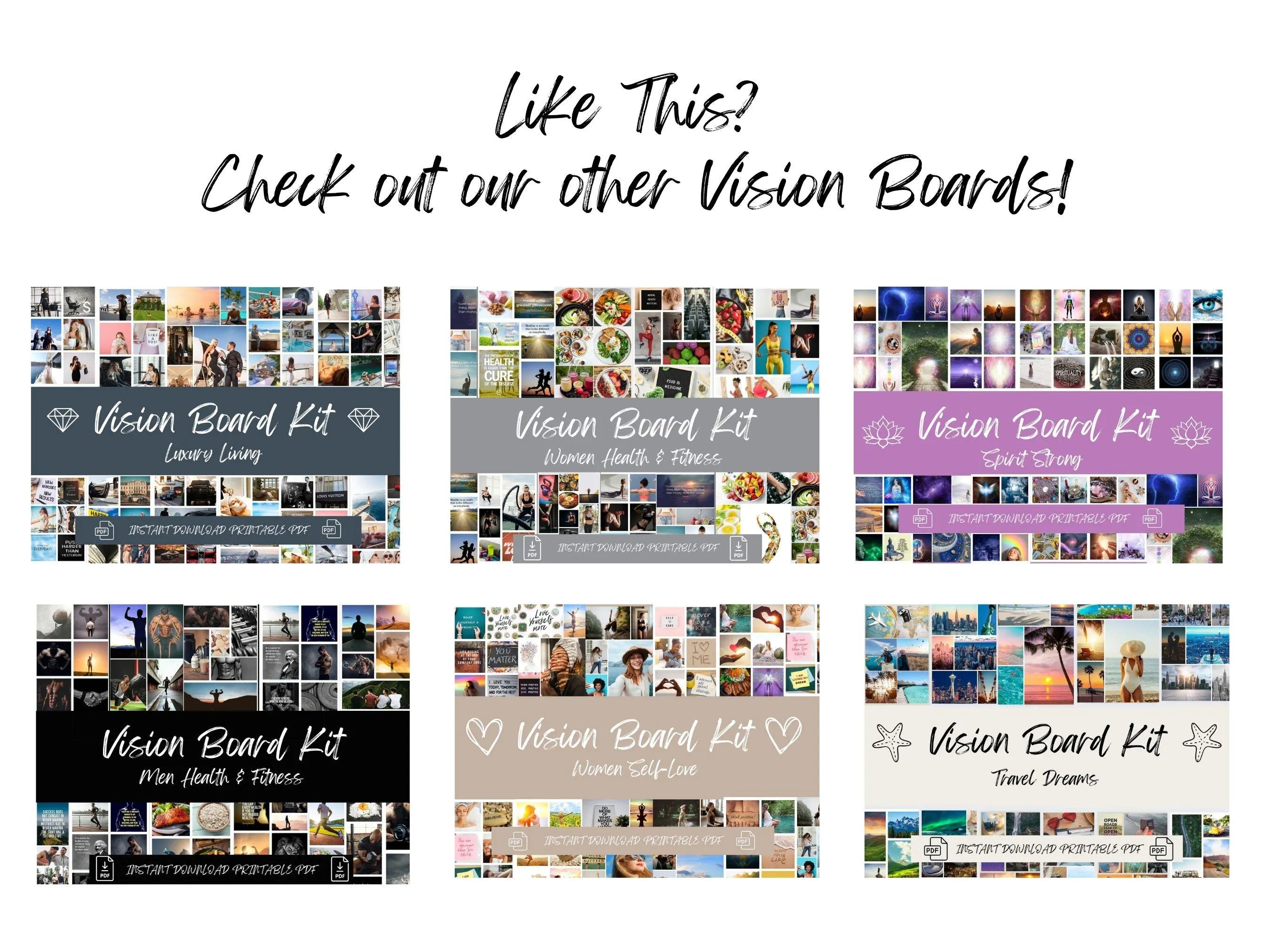 Christian Vision Board Kit Bible Verses & Affirmations (PDF) (Digital Download)