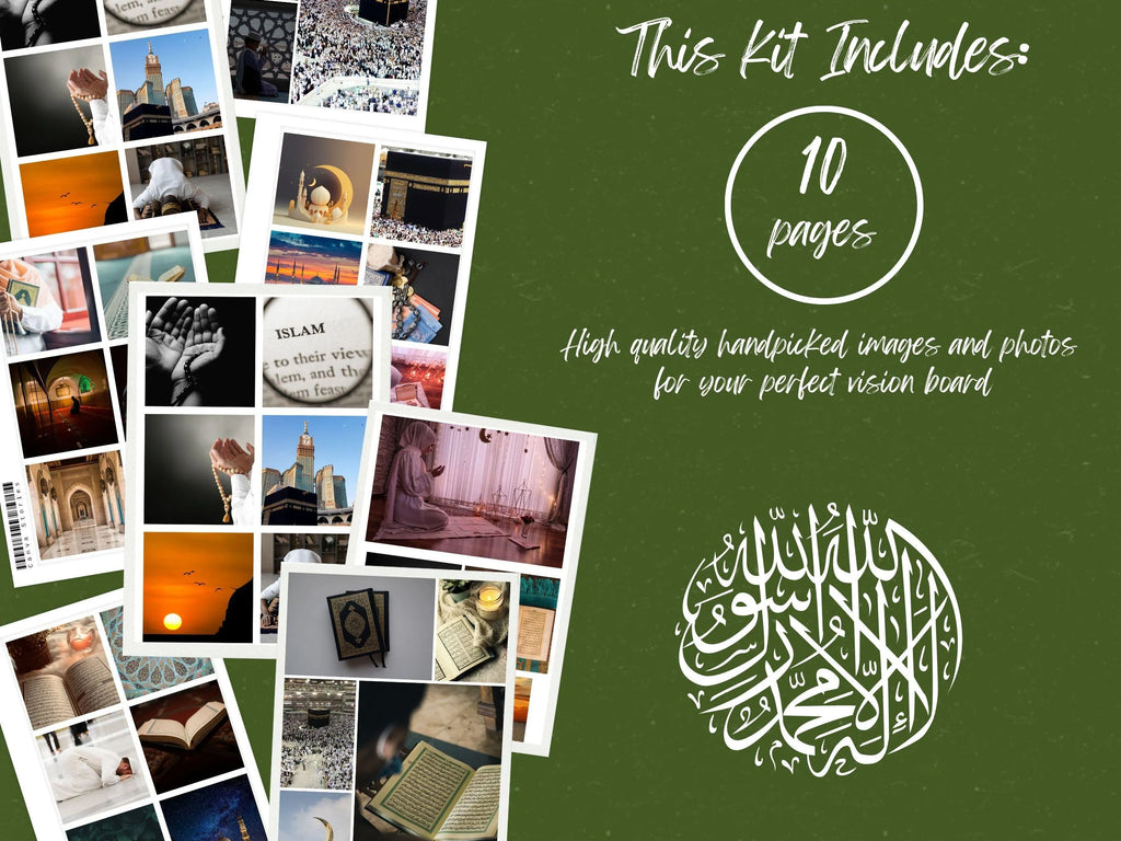Islamic Vision Board Kit: Spiritual Affirmations Printable (PDF) (Digital Download)