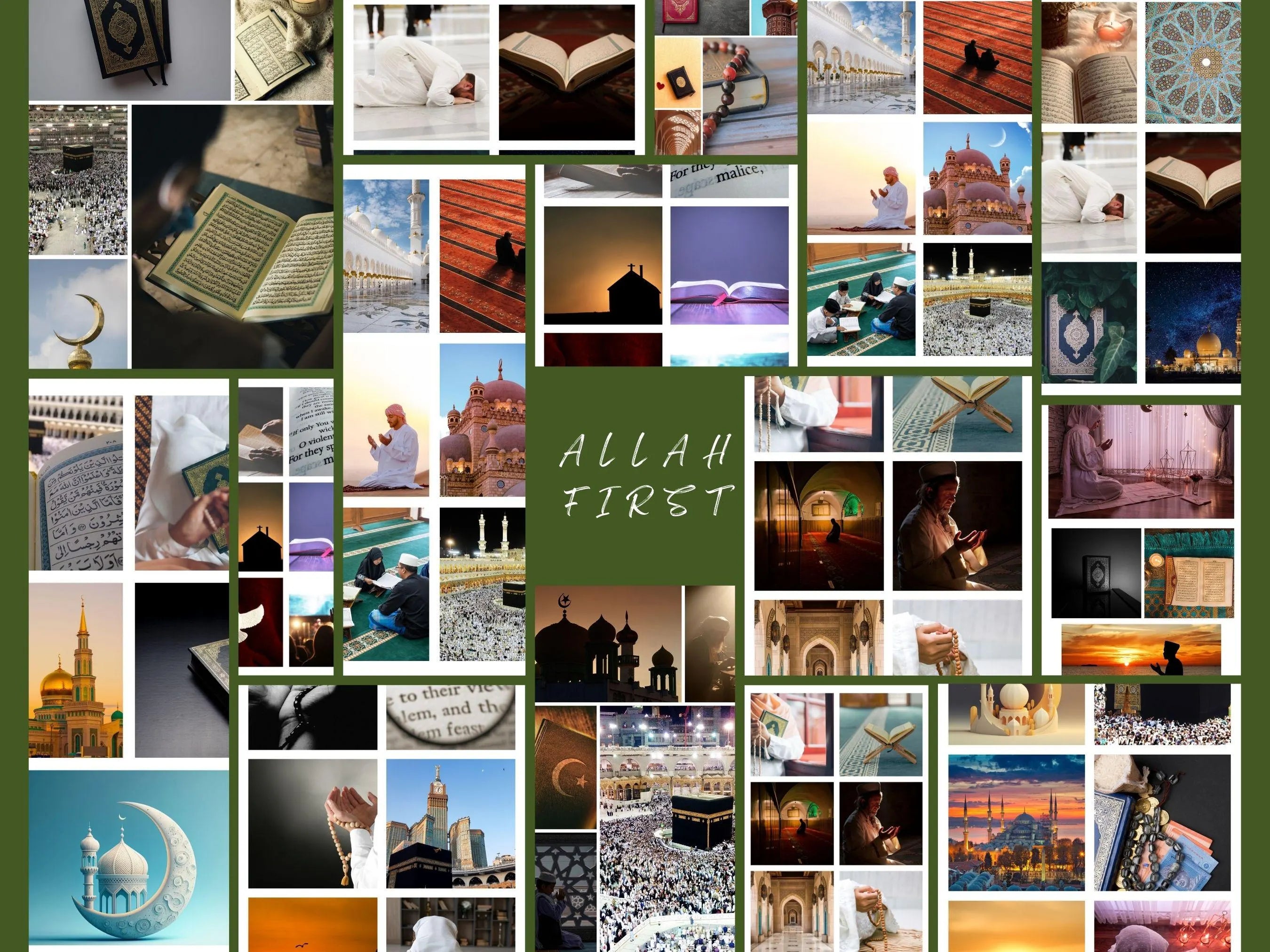 Islamic Vision Board Kit: Spiritual Affirmations Printable (PDF) (Digital Download)