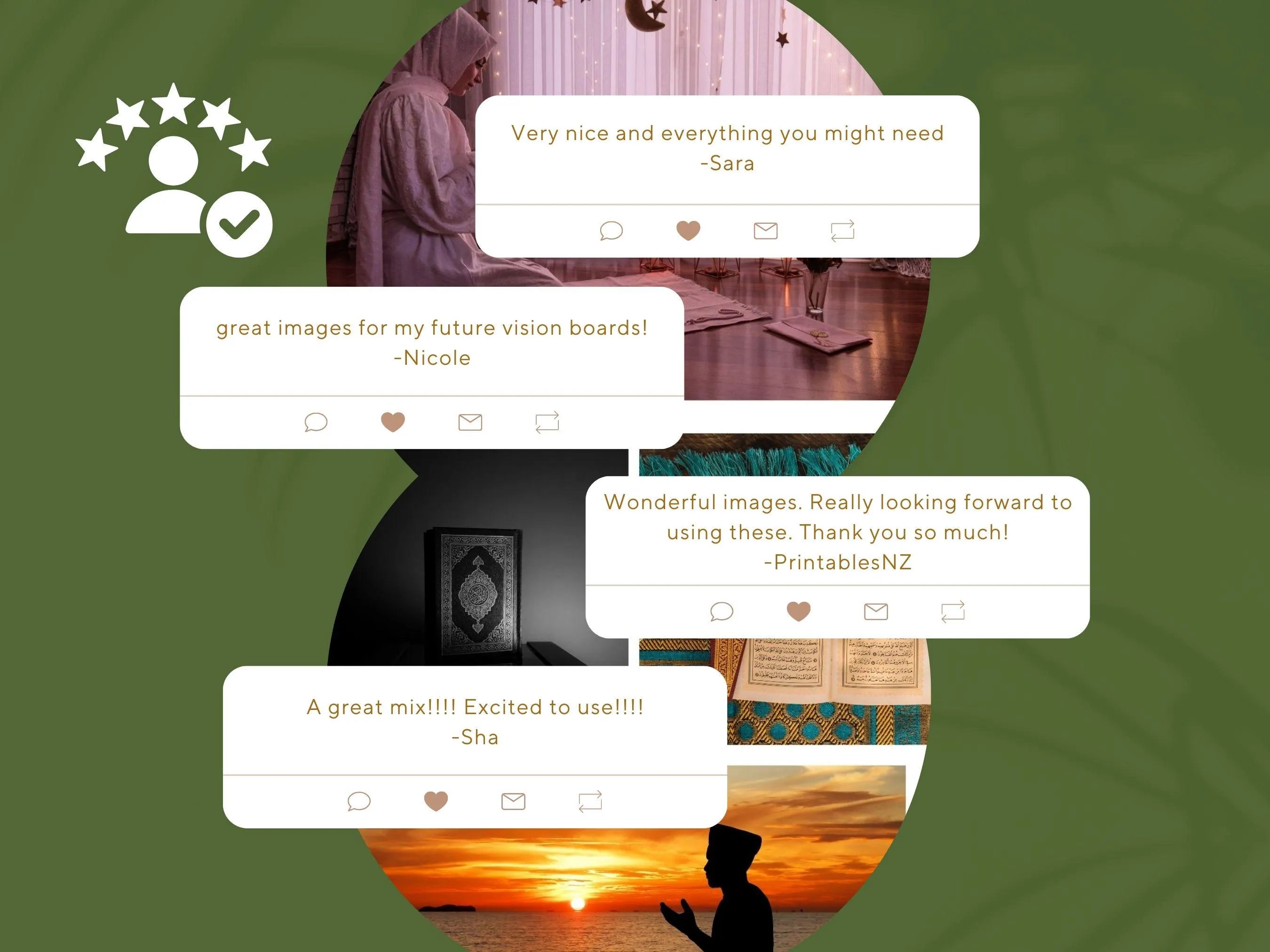 Islamic Vision Board Kit: Spiritual Affirmations Printable (PDF) (Digital Download)