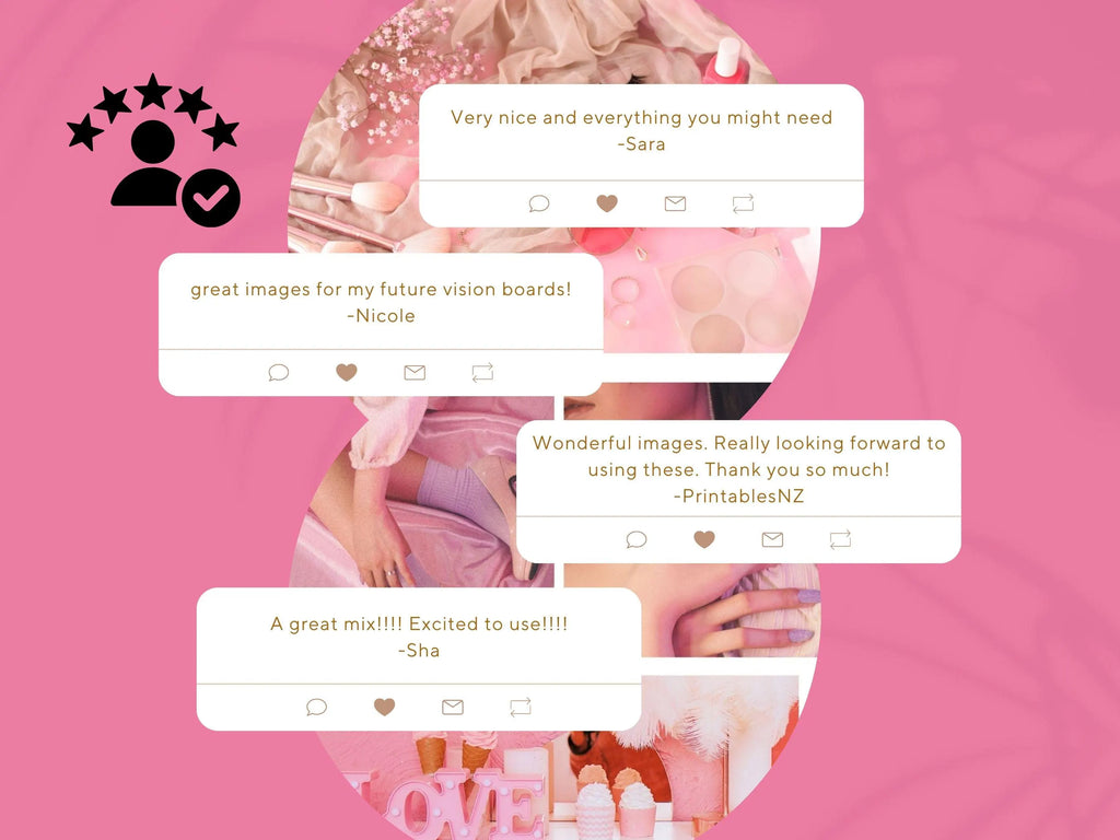 Teenage Girl Vision Board Kit Printable Photos, Dreams & Goals (PDF) (Digital Download)