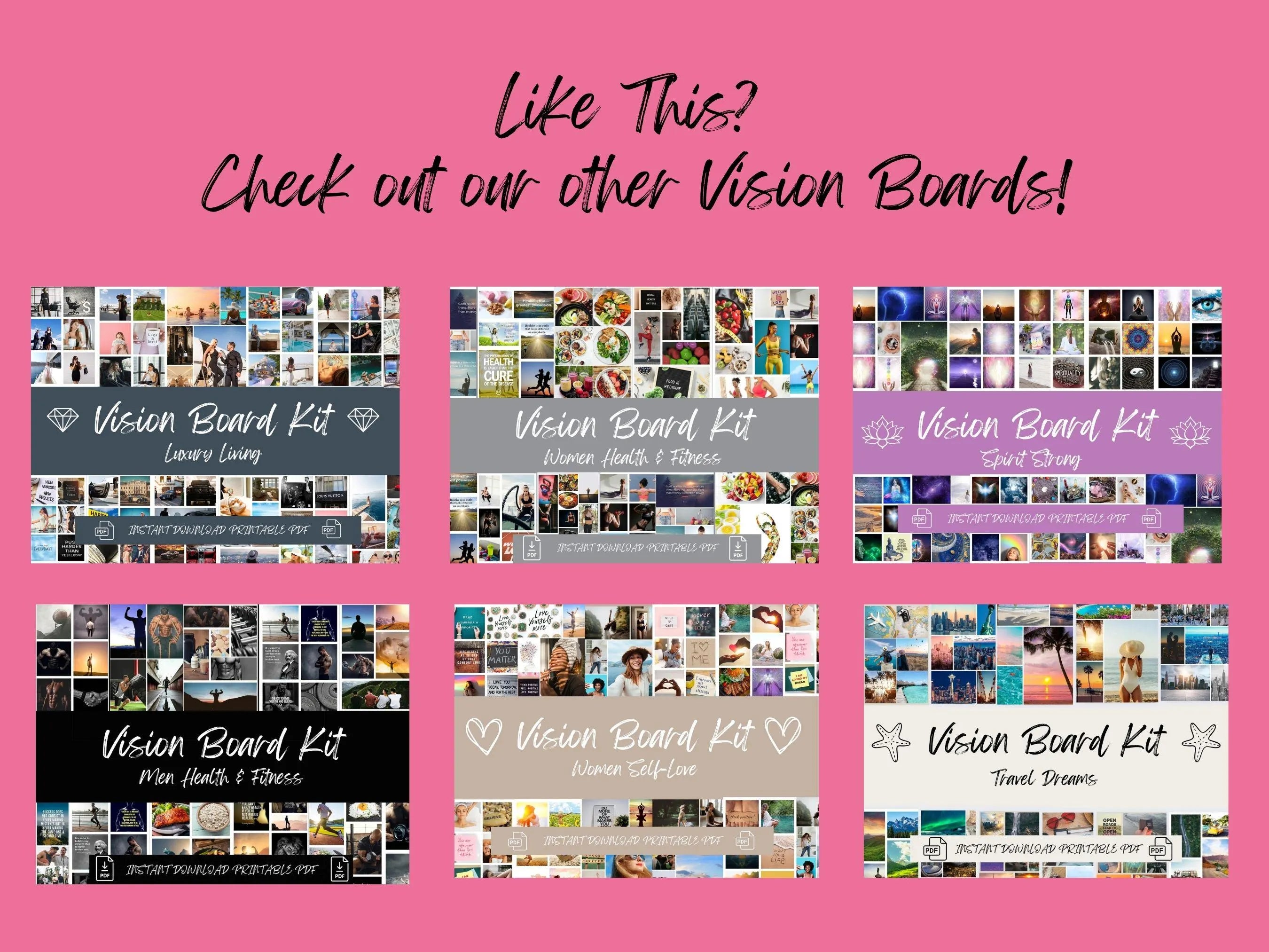 Teenage Girl Vision Board Kit Printable Photos, Dreams & Goals (PDF) (Digital Download)