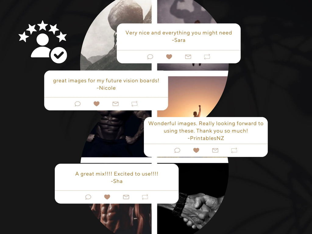 Men's Health & Fitness Vision Board Kit (PDF) (Digital Download)