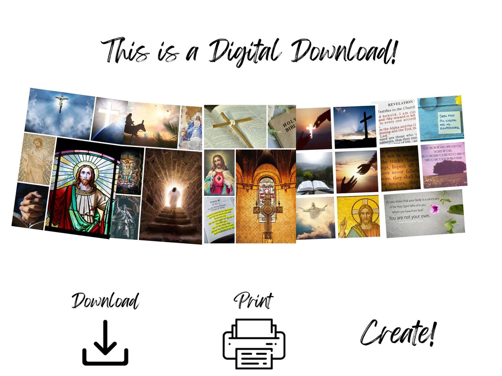 Christian Vision Board Kit Bible Verses & Affirmations (PDF) (Digital Download)