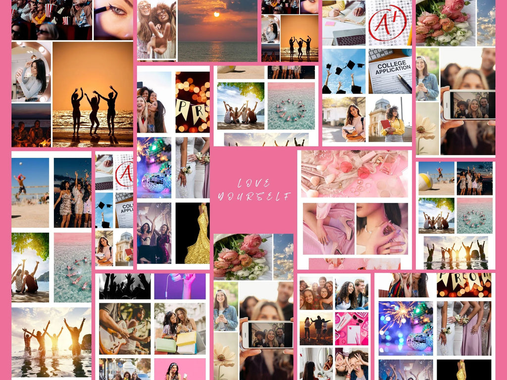 Teenage Girl Vision Board Kit Printable Photos, Dreams & Goals (PDF) (Digital Download)