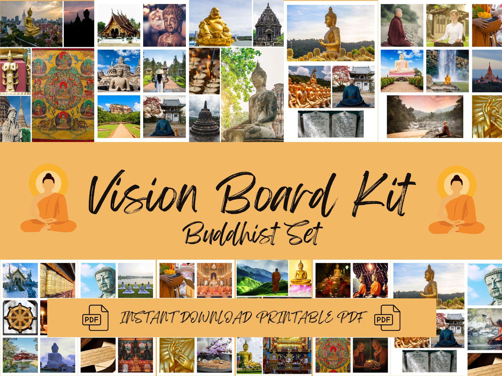 Buddhist Vision Board Kit: Printable Affirmations (PDF) (Digital Download)