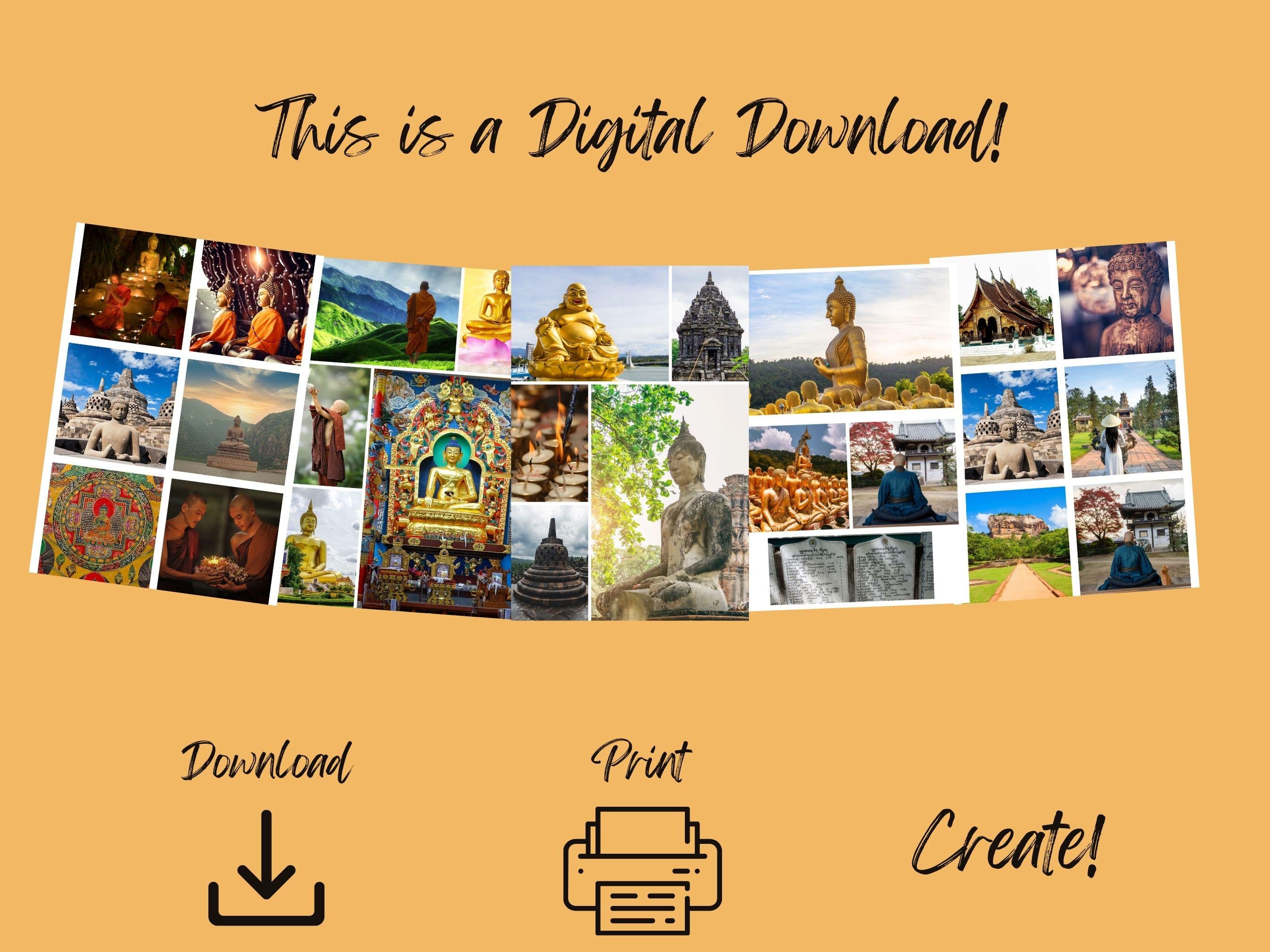 Buddhist Vision Board Kit: Printable Affirmations (PDF) (Digital Download)