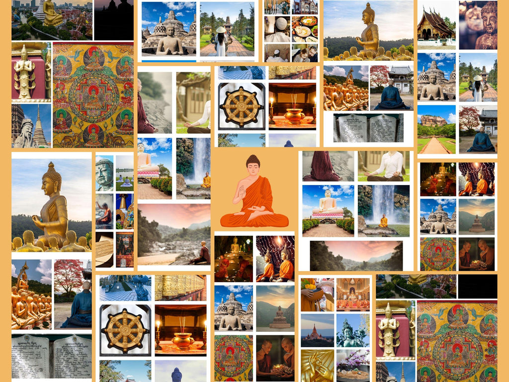 Buddhist Vision Board Kit: Printable Affirmations (PDF) (Digital Download)
