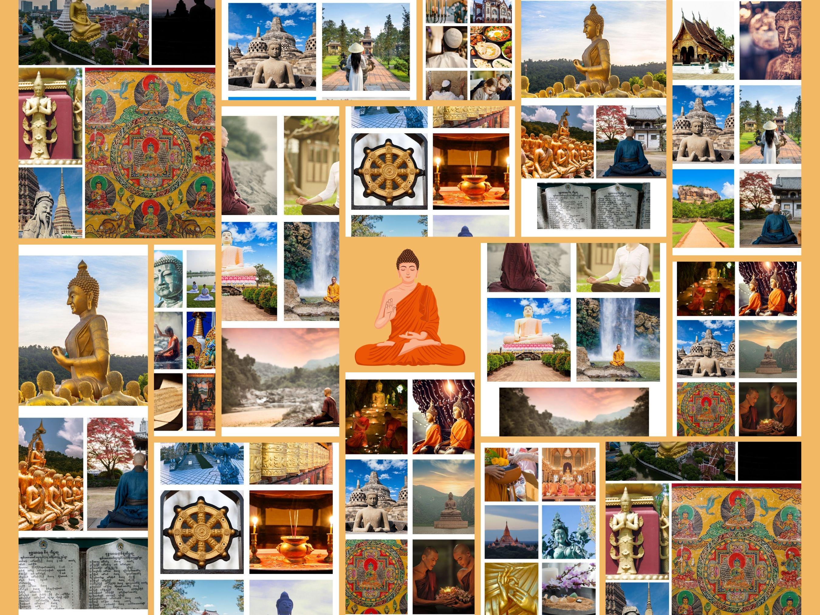 Buddhist Vision Board Kit: Printable Affirmations (PDF) (Digital Download)