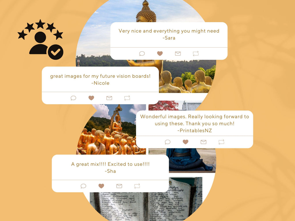 Buddhist Vision Board Kit: Printable Affirmations (PDF) (Digital Download)