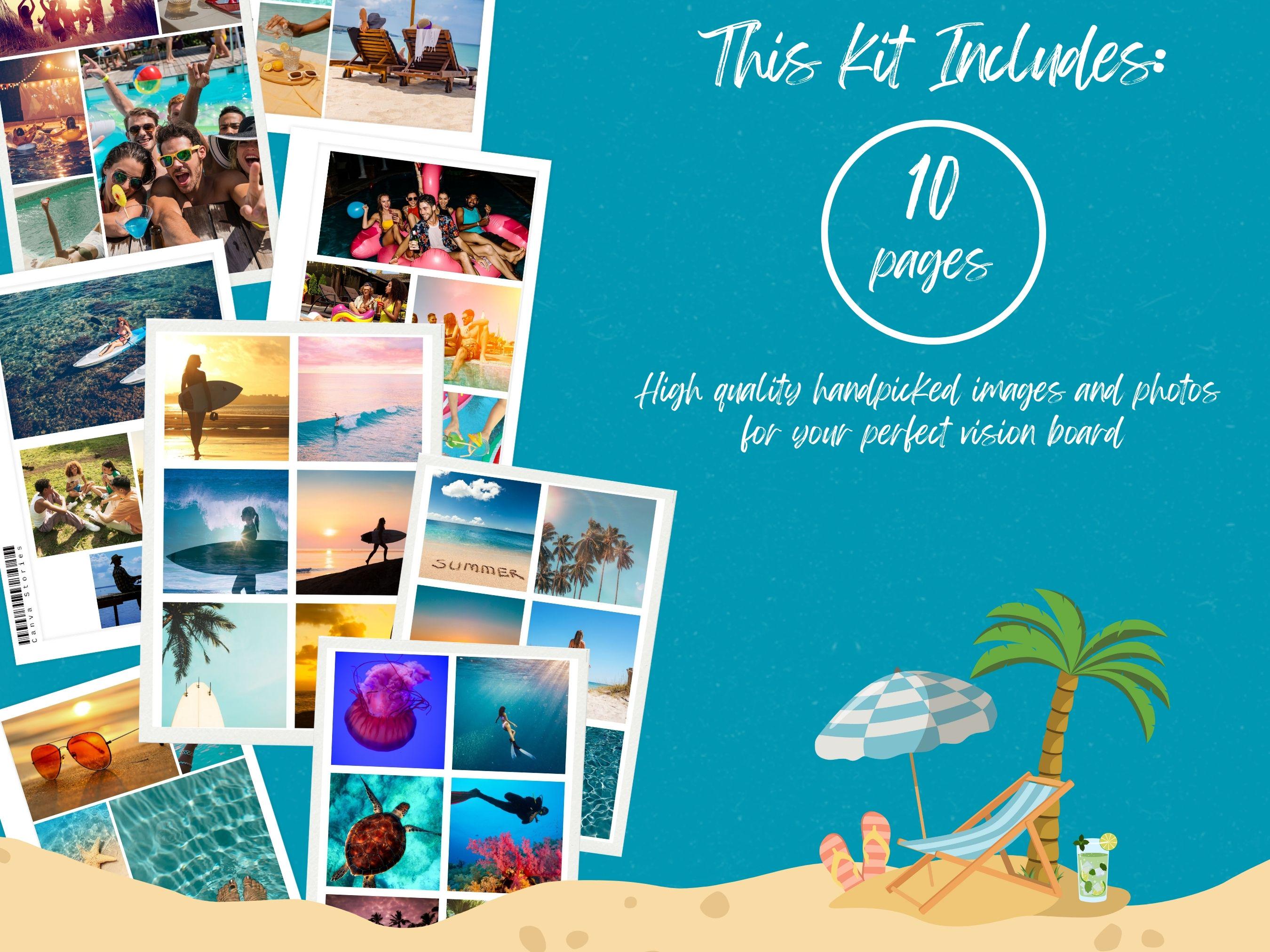 Summer Vision Board Kit: (PDF) (Digital Download)
