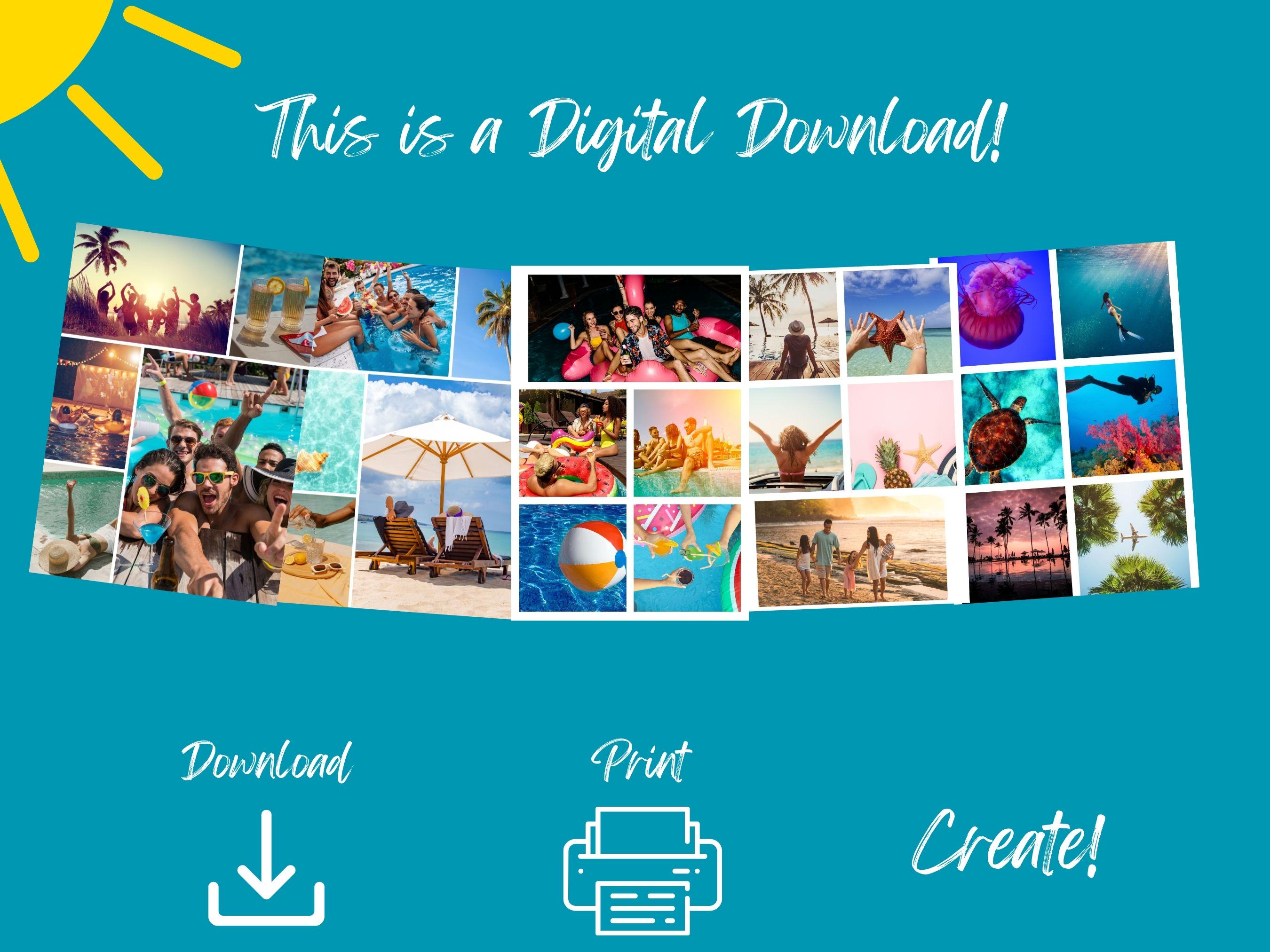 Summer Vision Board Kit: (PDF) (Digital Download)
