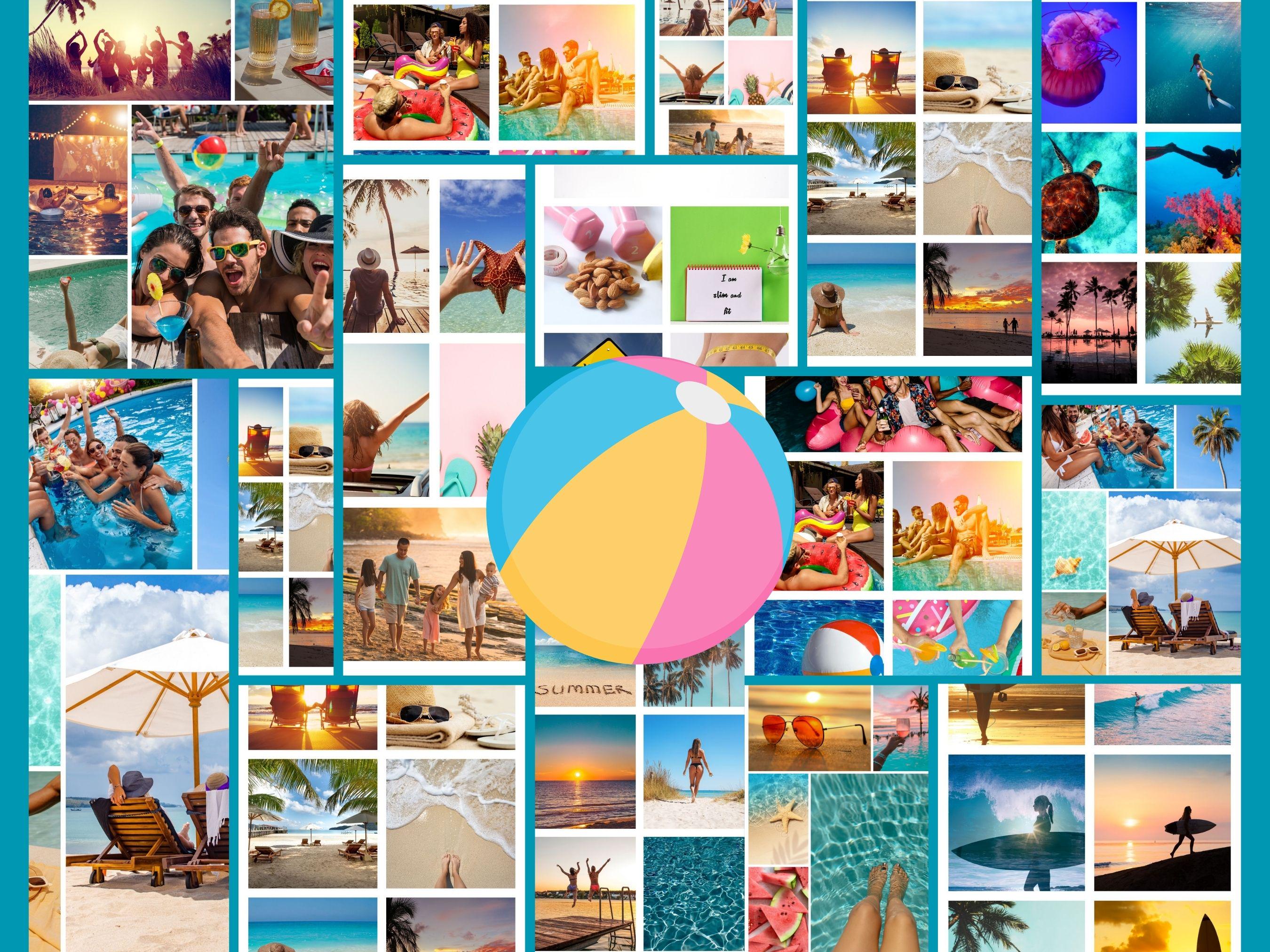 Summer Vision Board Kit: (PDF) (Digital Download)