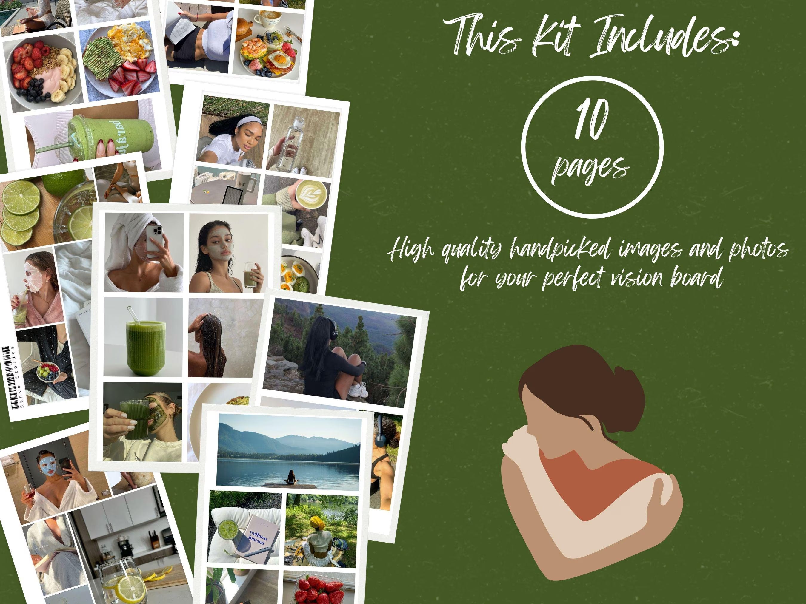 Self-Care Vision Board Kit: (PDF) Digital Download)