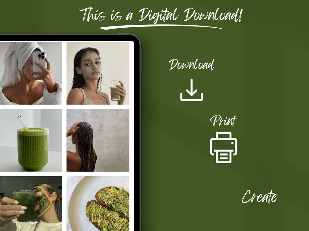 Self-Care Vision Board Kit: (PDF) Digital Download)