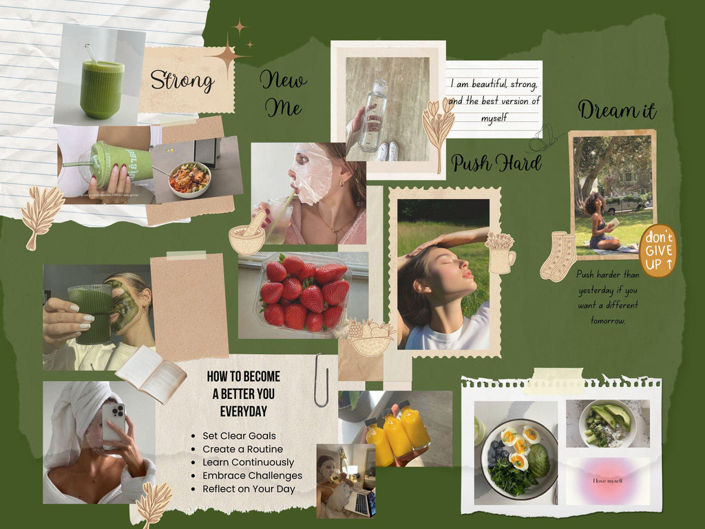 Self-Care Vision Board Kit: (PDF) Digital Download)