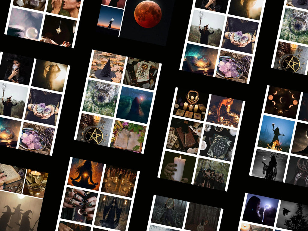 Witch Vision Board Kit: Mystical Printable Photos (PDF) (Digital Download)