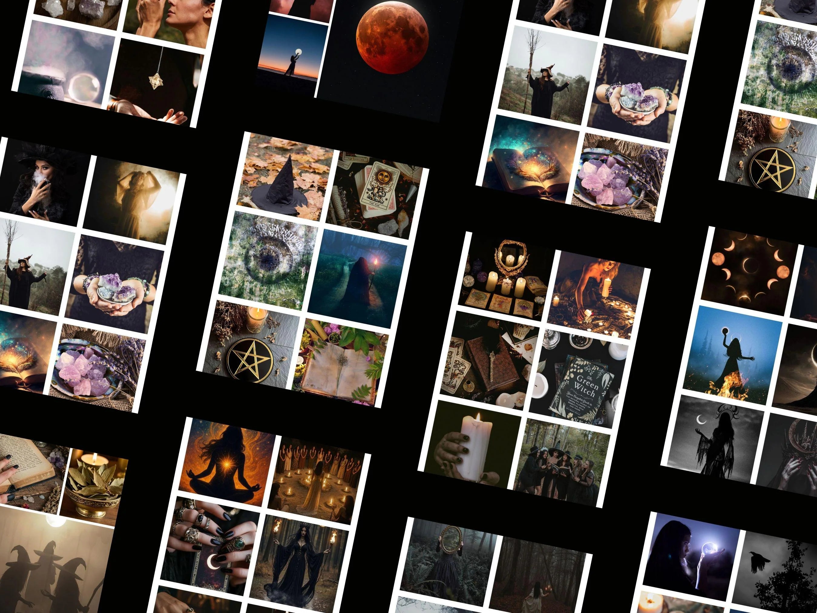 Witch Vision Board Kit: Mystical Printable Photos (PDF) (Digital Download)