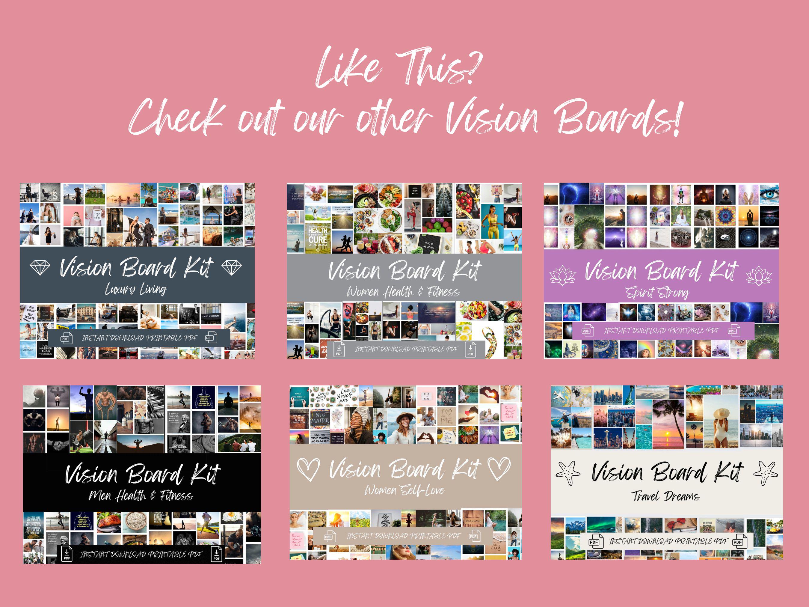 Pink Vision Board Kit: Girly Printable Photos (PDF) (Digital Download)