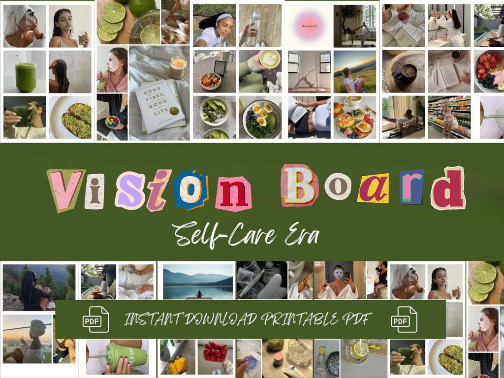 Self-Care Vision Board Kit: (PDF) Digital Download)
