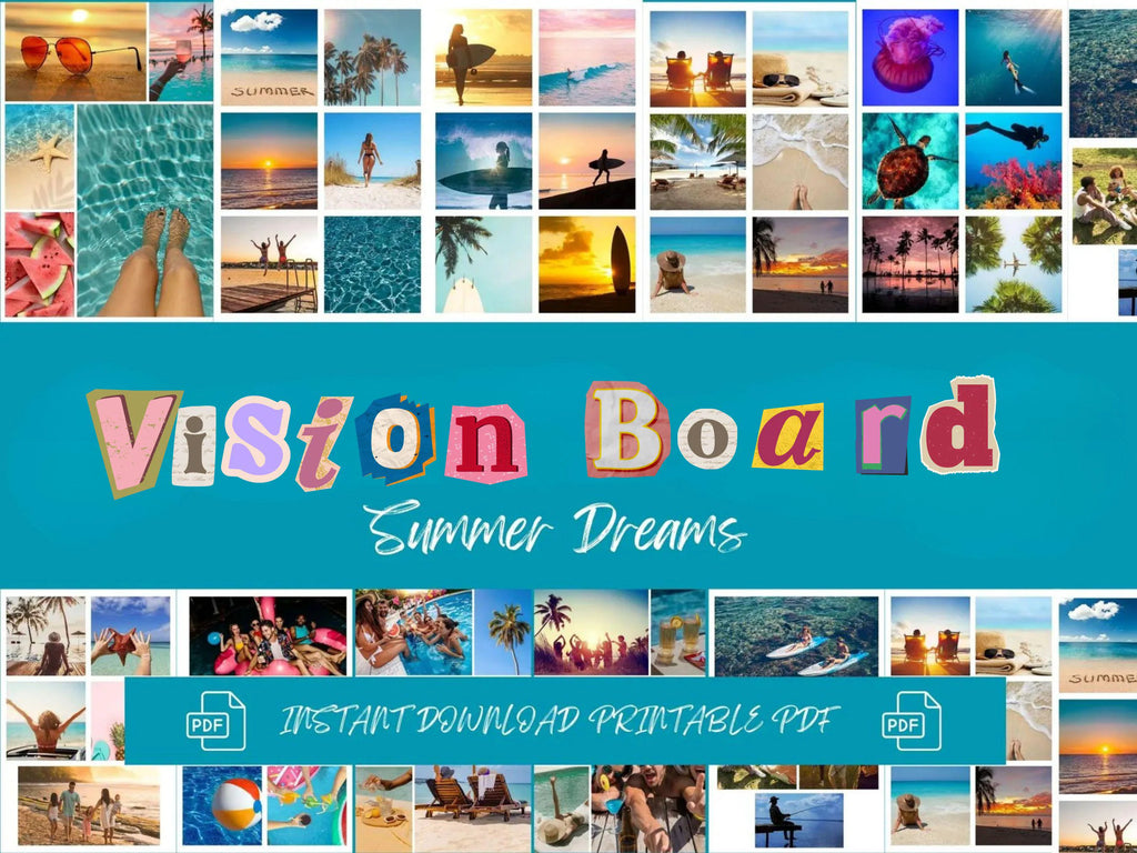 Summer Vision Board Kit: (PDF) (Digital Download)