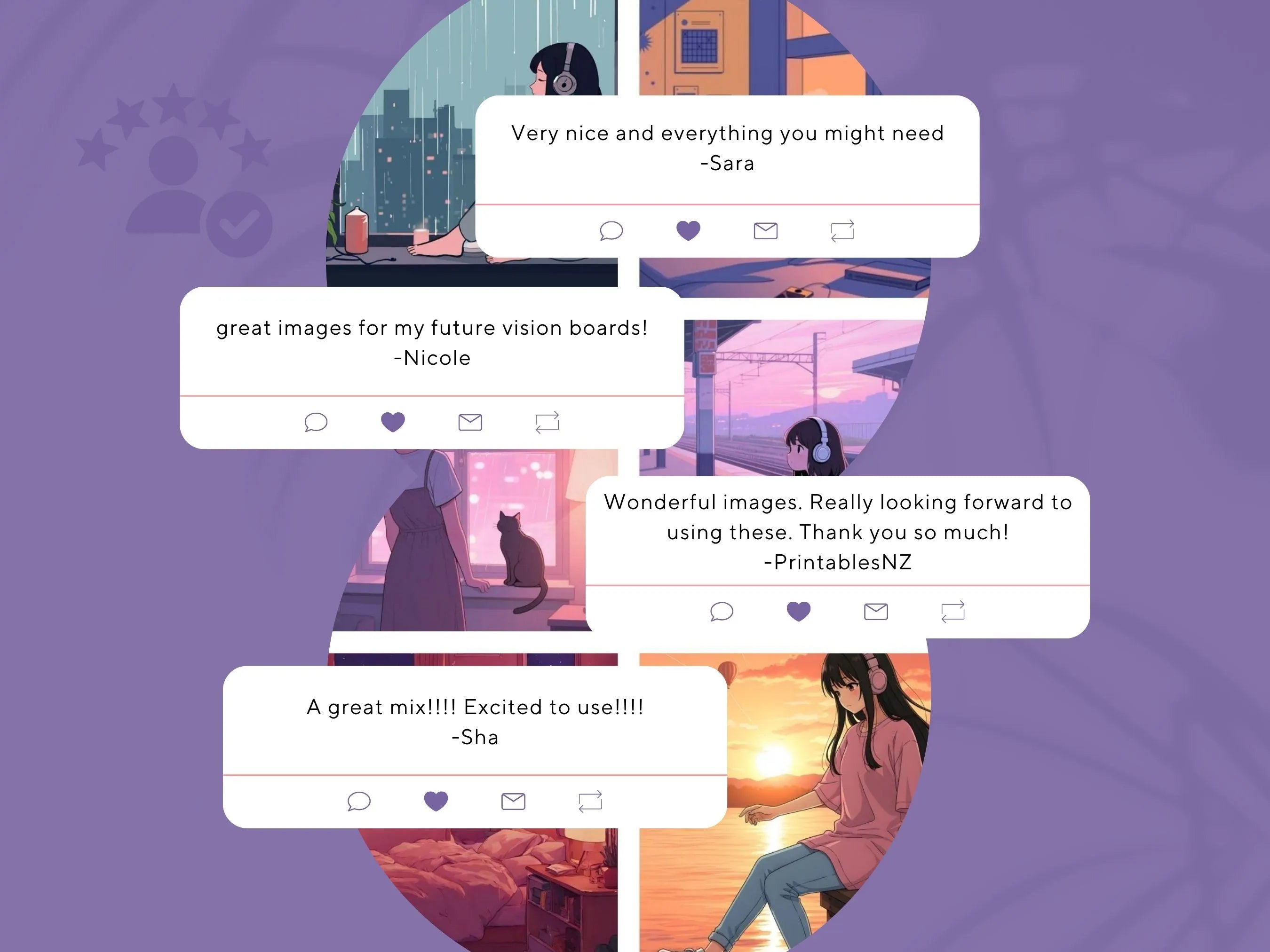 Lo-fi Vision Board Kit: (PDF) (Digital Download)