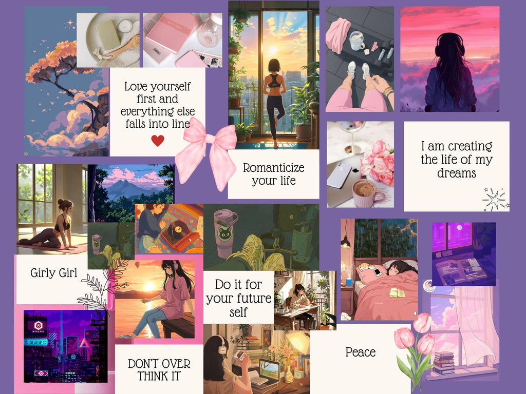 Lo-fi Vision Board Kit: (PDF) (Digital Download)