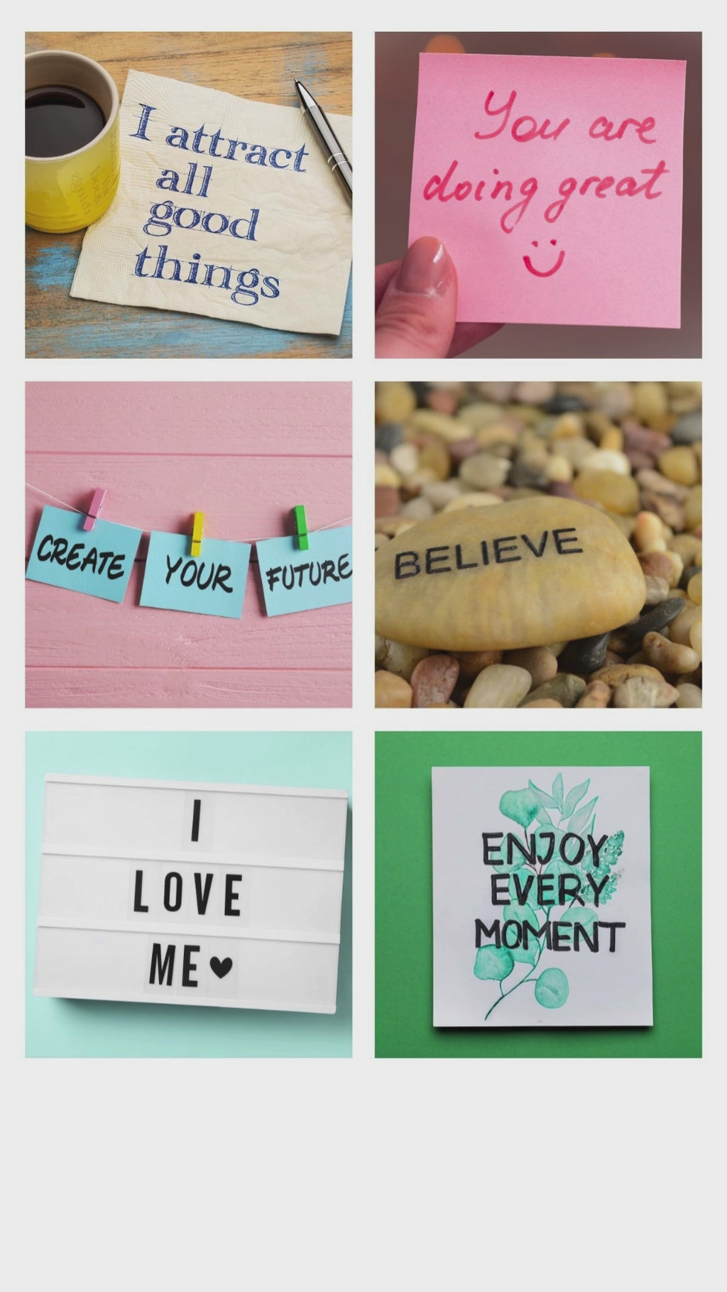 Vision Board Kit Positive Affirmations & Quotes (PDF) (Digital Download)