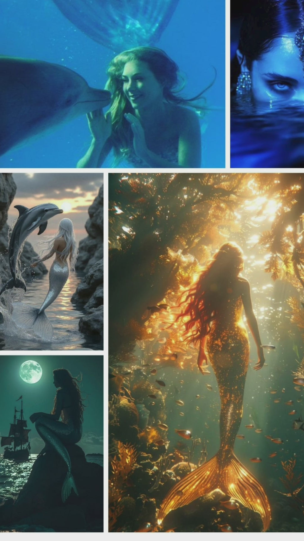 Mermaid Vision Board Kit: Mystical Ocean Theme (PDF) (Digital Download)