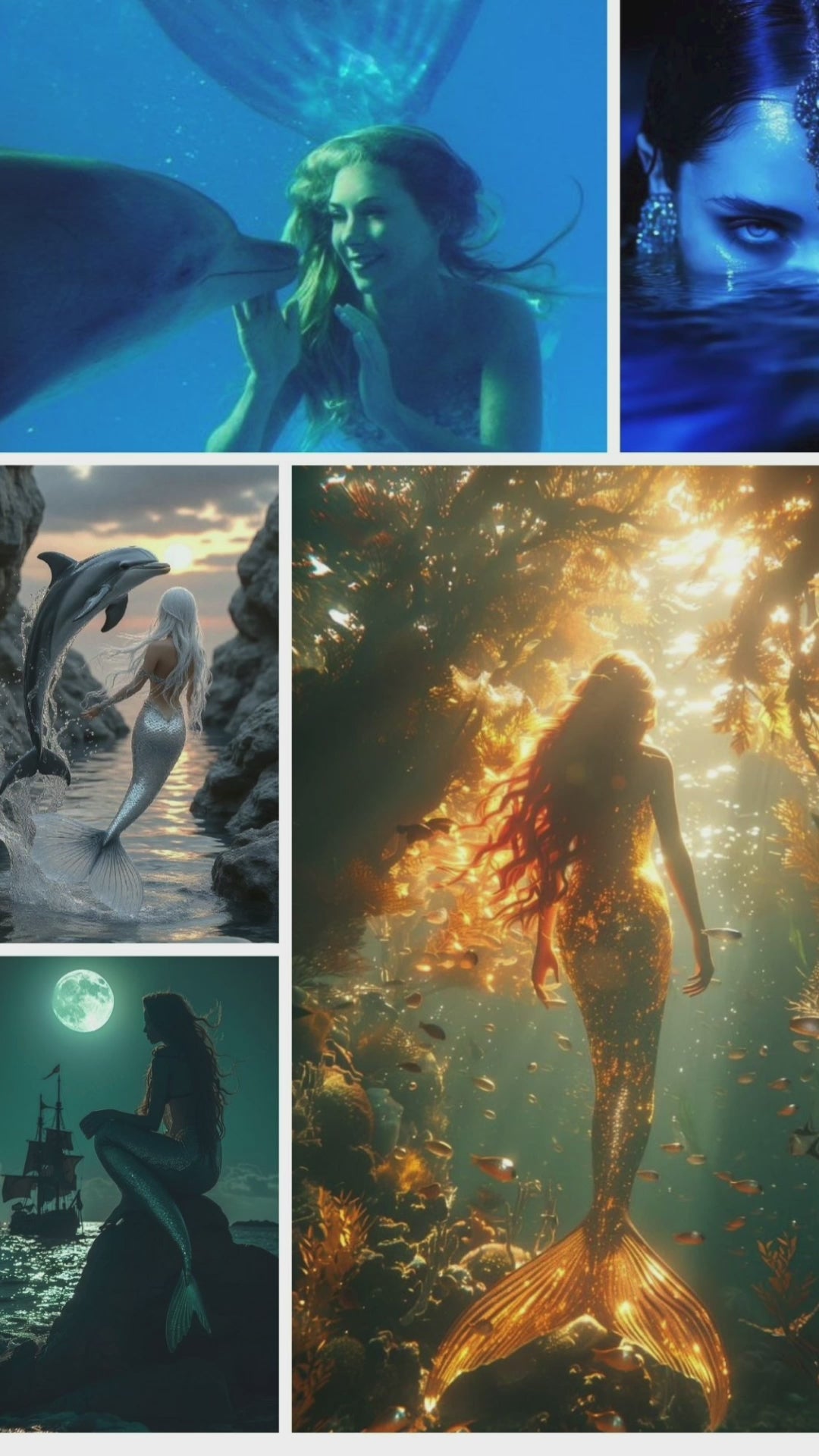 Mermaid Vision Board Kit: Mystical Ocean Theme (PDF) (Digital Download)