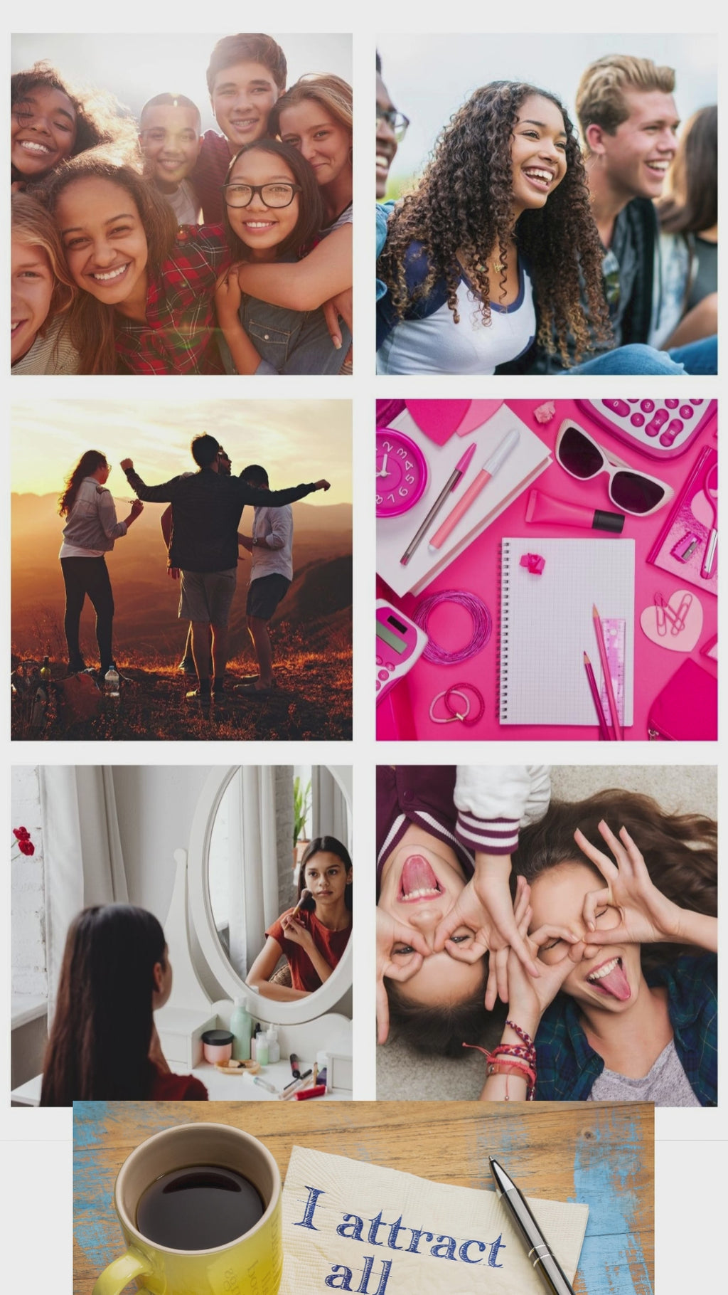 Teenage Girl Vision Board Kit Printable Photos, Dreams & Goals (PDF) (Digital Download)